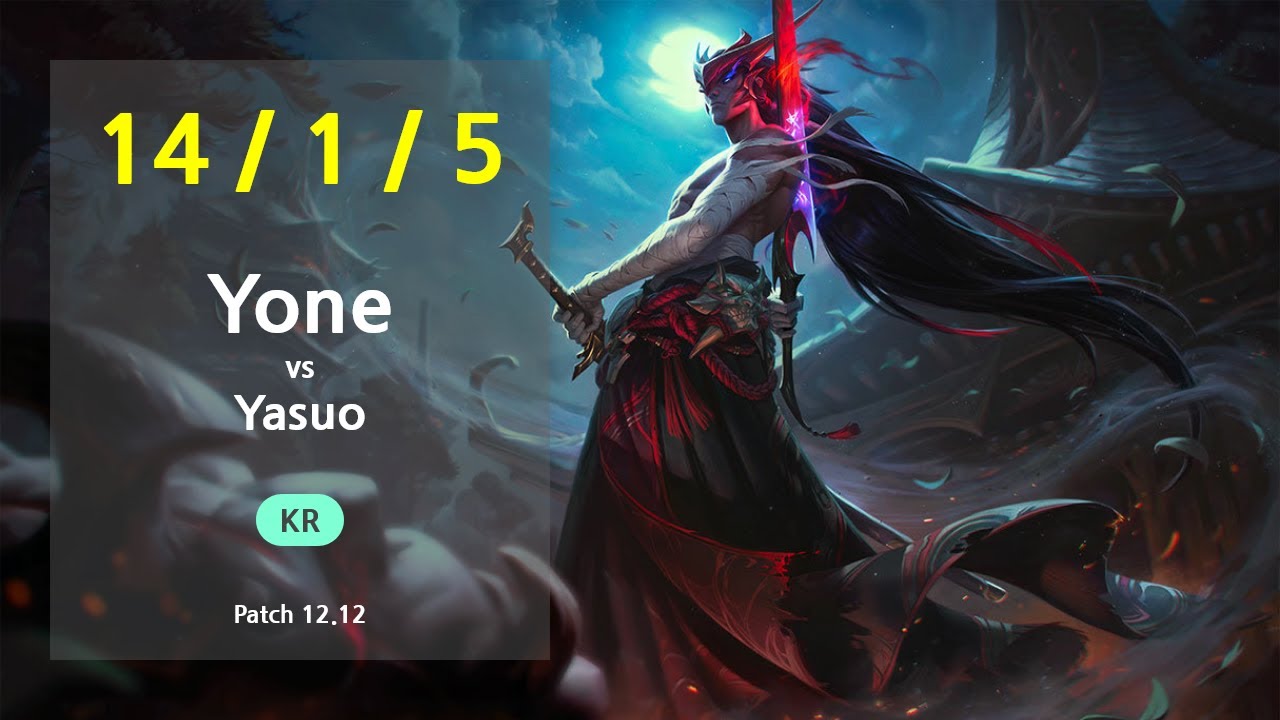 Yone Mid vs Yasuo - KR Challenger Patch 12.12