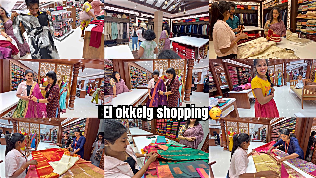 Jananaina El okkelg shopping🥳lehanga saree purchasing🛍️First time visited Prabath silks moodabidri