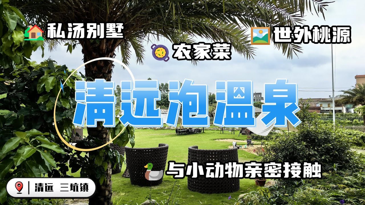 700块一晚私家温泉别墅 | 体验世外桃源 | 喂羊砍甘蔗湖中泡茶 | 清远米墅温泉