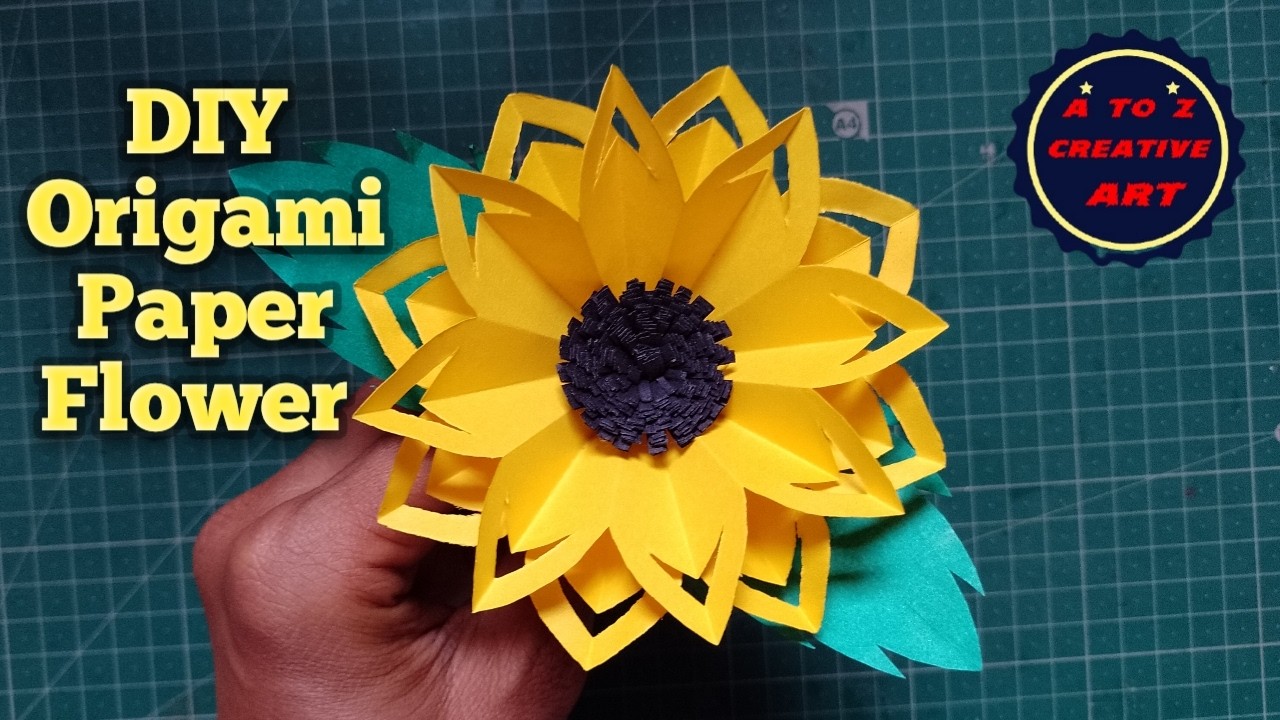 Easy Paper Flower 🌹 Artificial Paper Flower Tutorial 🌹 DIY Paper Craft Tutorial For Kids