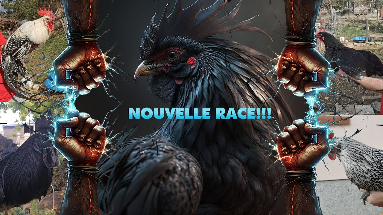 (Ep1) Cr&eacute;ation de notre Race - Braekel x Australorp x Ayam Cemani