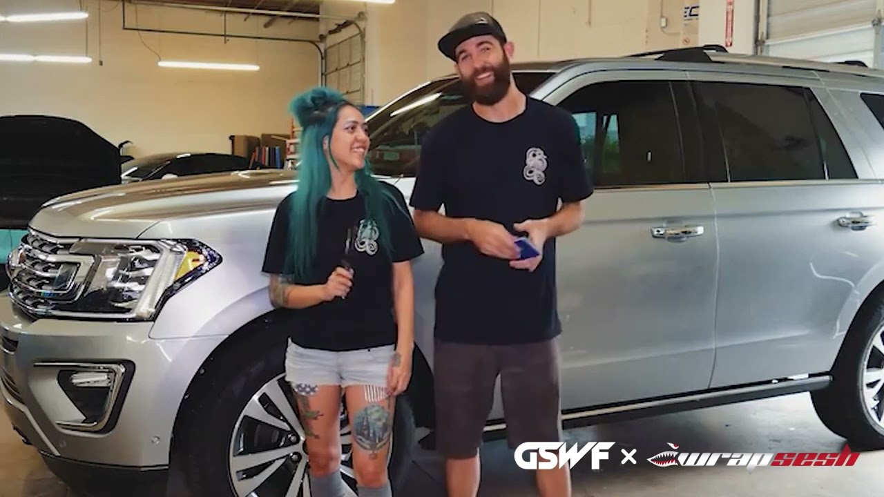 Wrapsesh and Slim Sheddy doing a complete ppf color change on a Audi RS7 in GSWF® Sky Blue|