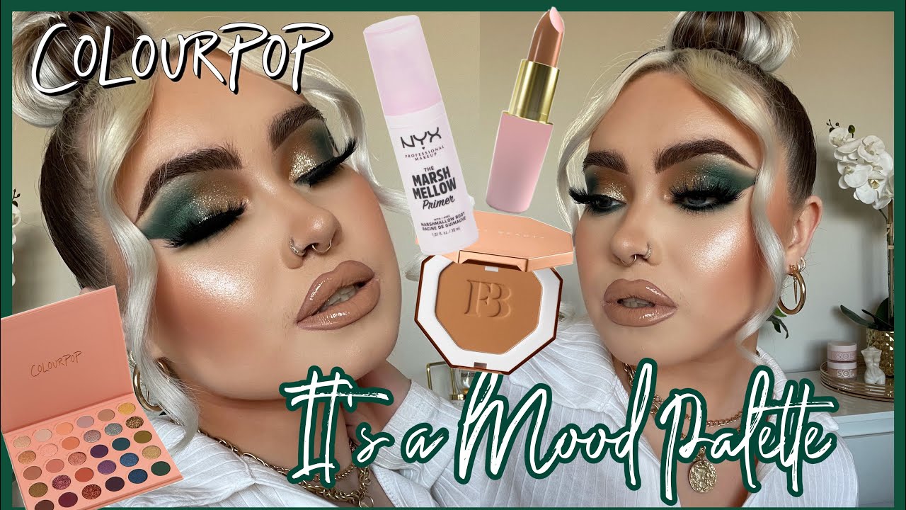 Sparkling Emerald Green & Gold Eyes | NEW Colourpop It’s A Mood Palette Tutorial