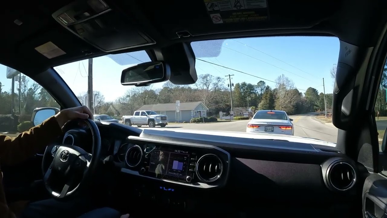 Driving a Manual Transmission Toyota Tacoma Through Town