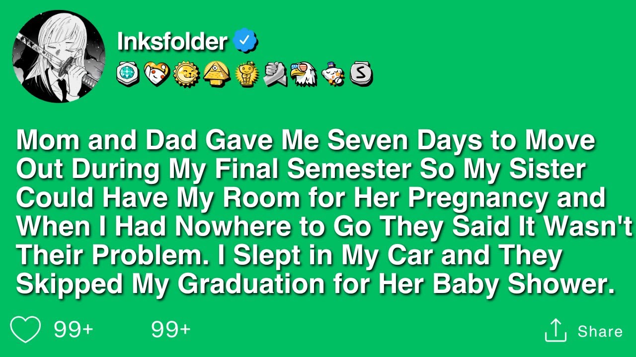 Mom and Dad Gave Me Seven Days to Move Out During My Final Semester So My Sister Could Have My...