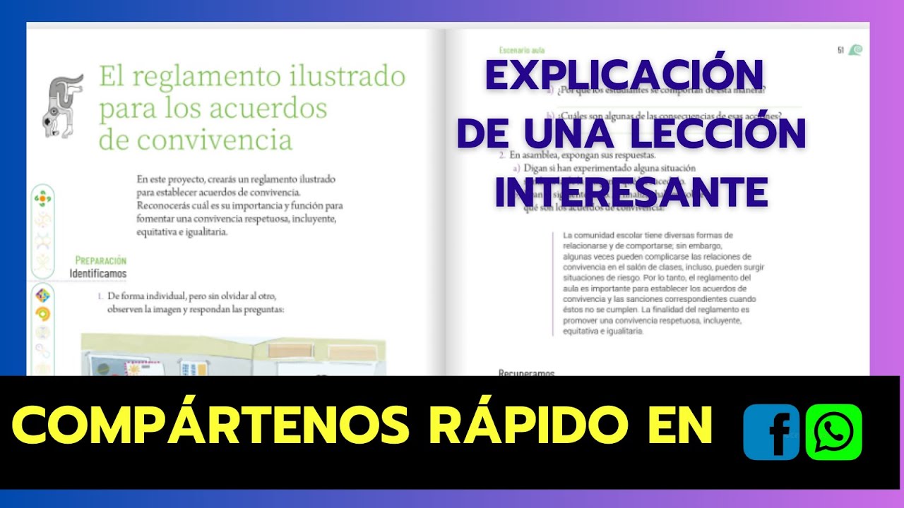 EL REGLAMENTO ILUSTRADO PARA LOS ACUERDOS DE CONVIVENCIA - 6o PRIMARIA #maestro  #padres