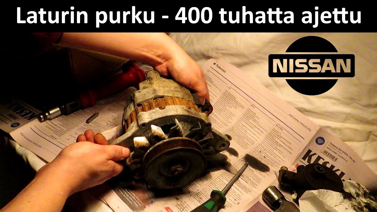 Missä kunnossa on 400 tuhatta ajettu laturi? Cedric laturin purku