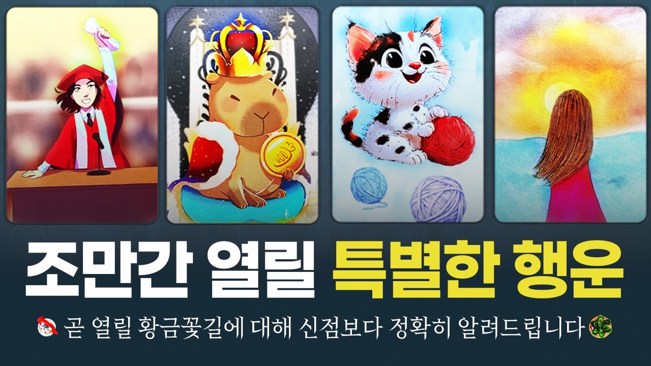 [타로]🔥조만간 열릴 특별한 행운🍀신점처럼 정확도 높은 예언🔮곧 열릴 황금꽃길에 대해 심도깊게 알려드립니다🌈🌈
