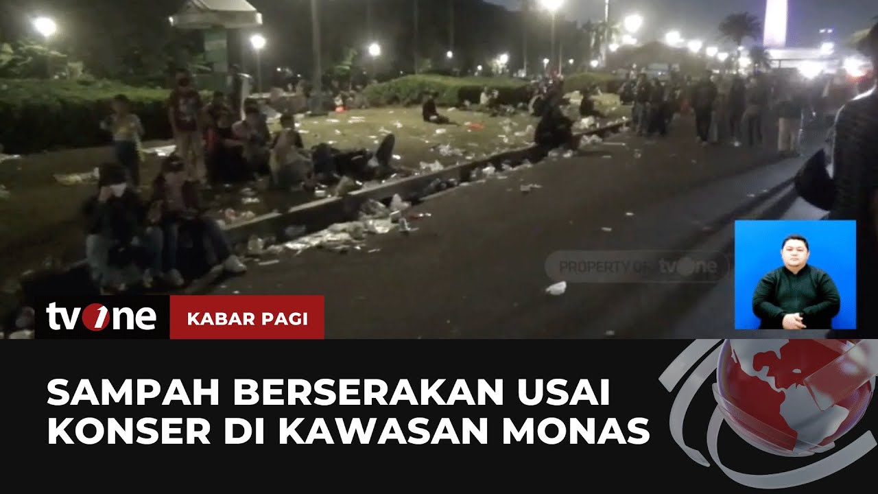 Tidak Patut Dicontoh, Sampah Berserakan Seusai Menonton Konser di Monas | Kabar Pagi tvOne
