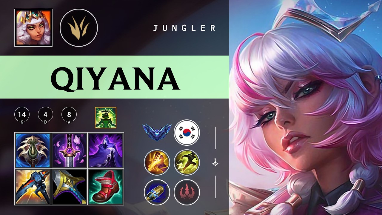 Qiyana Jungle vs Elise - KR Diamond Patch 26.03