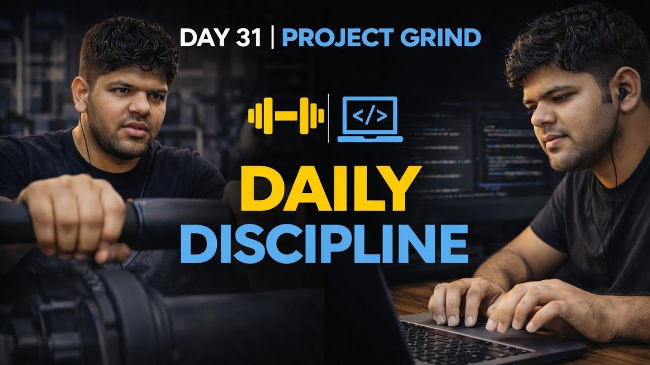 Day 31 | Project Grind 💻💪 Coding, Workout & Consistent Discipline