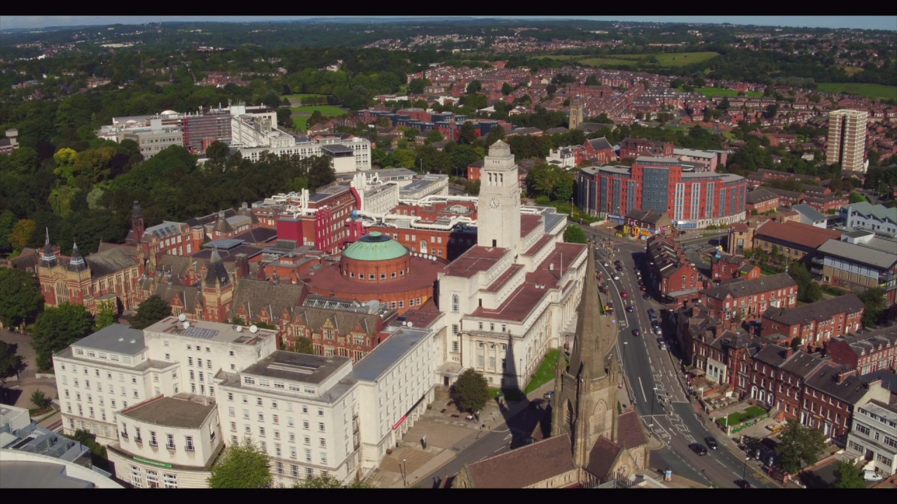 Leeds city Aerial,  filmed by Drone