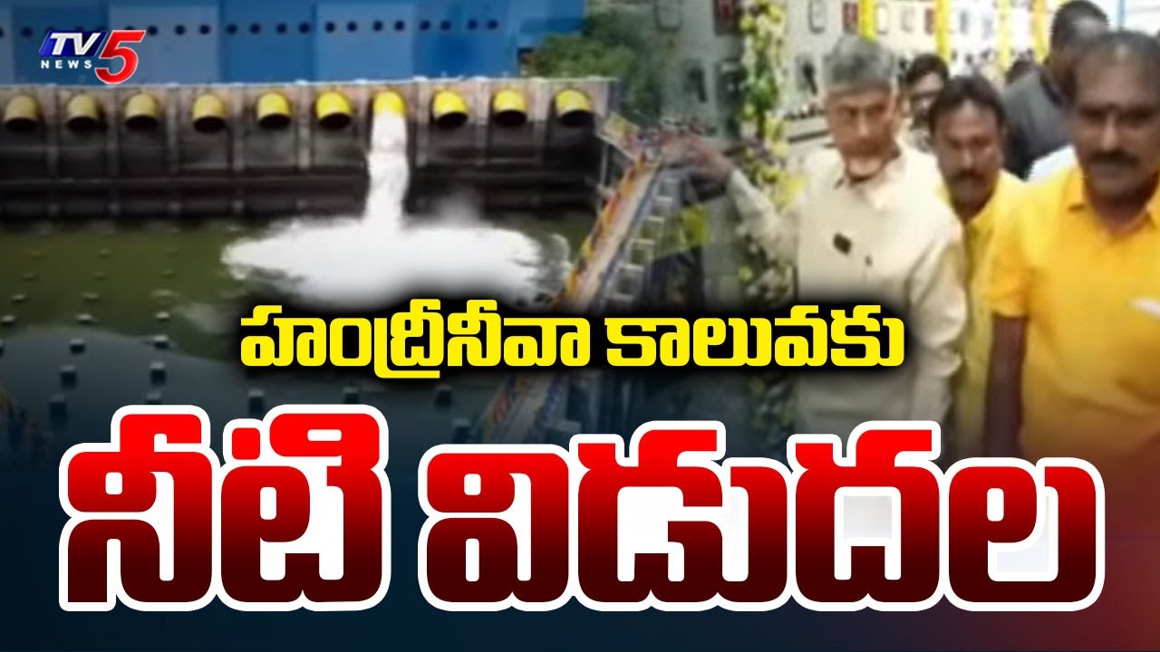 CM Chandrababu Releases Krishna Water To Handri Neeva Canal || TV5 News