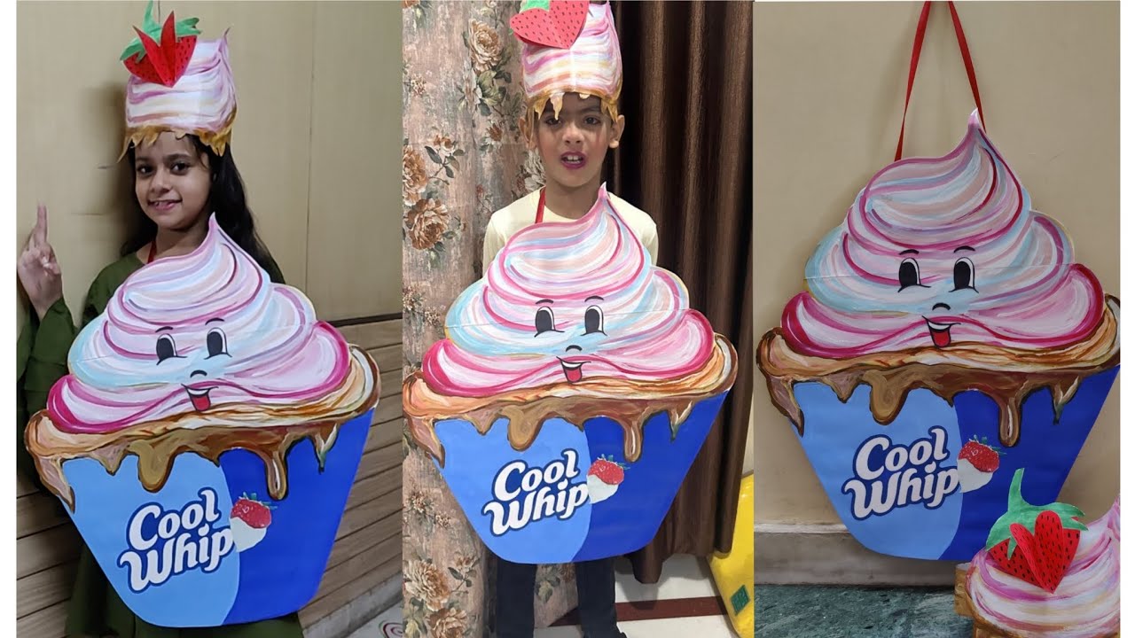 How to make whipped cream ice-cream prop for fancy dress competition by @colorpalettebynidhi