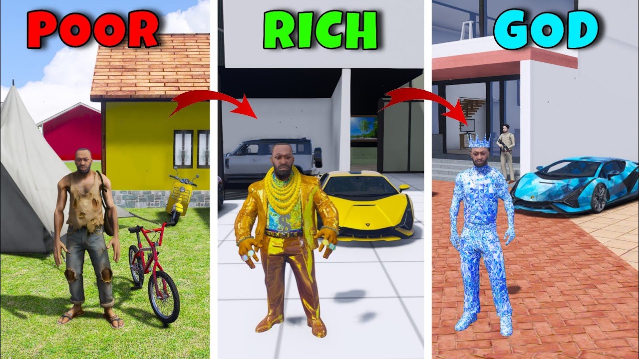Poor Vs Rich Vs God🤑 Life in Indian Bikes Driving 3D🥰 Funny Story Video😂 Ibd3d New Update🤩 #1
