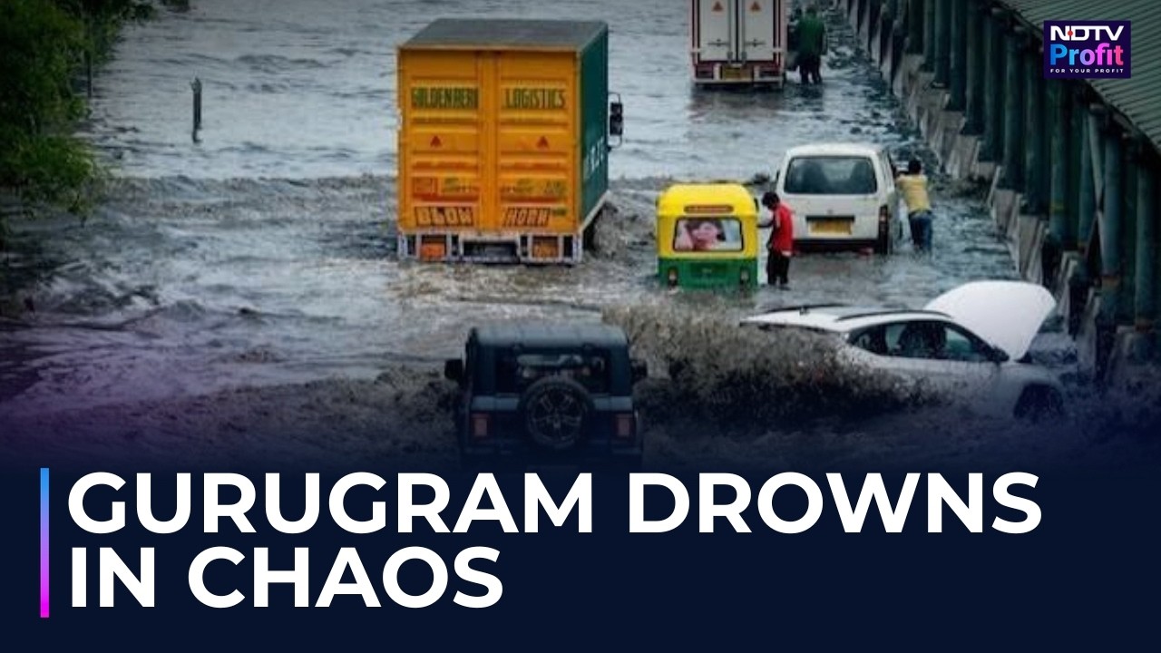 Watch: Heavy Rains Flood Gurugram, Roads Turn Into Rivers