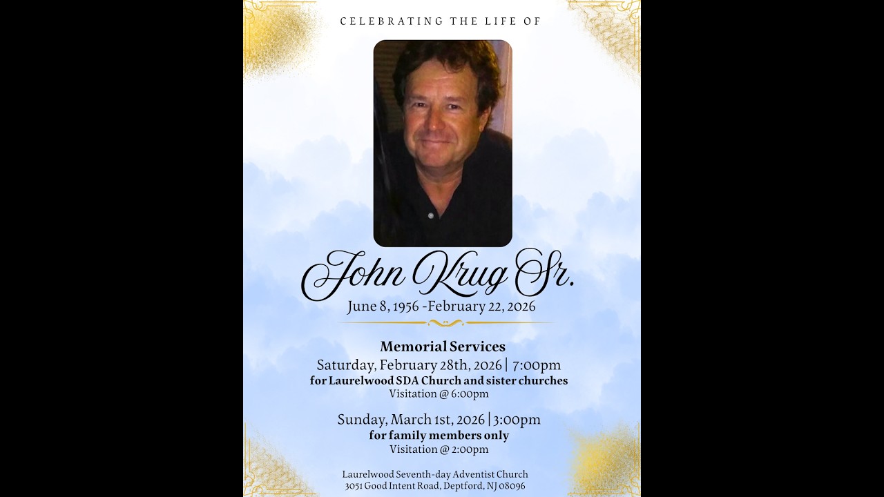Memorial Service for Elder John Krug Sr. | Saturday, February 28th, 2026