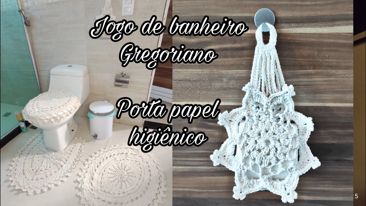 🌼 Jogo de banheiro gregoriano porta papel