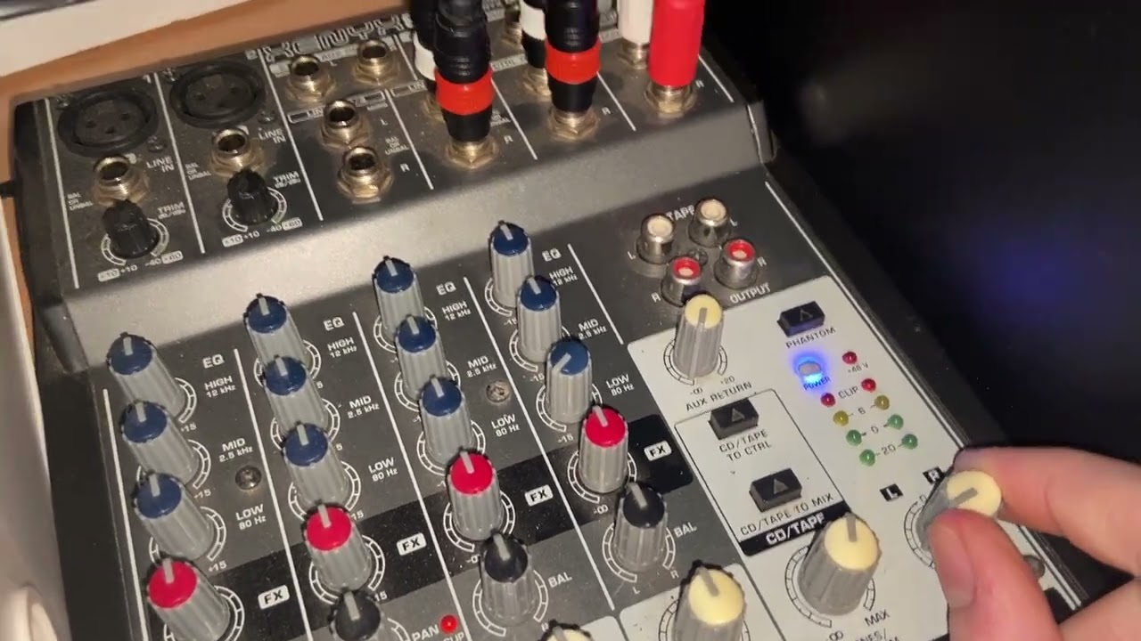 Wharfedale EVP X12s and Ariston Acoustics MSX-03s playing together. Behringer 802 Mixer