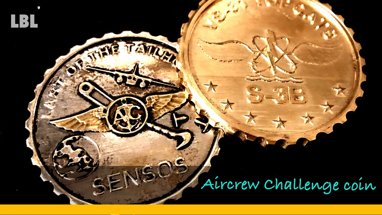 Aircrew challenge coin machined on a tormach 440