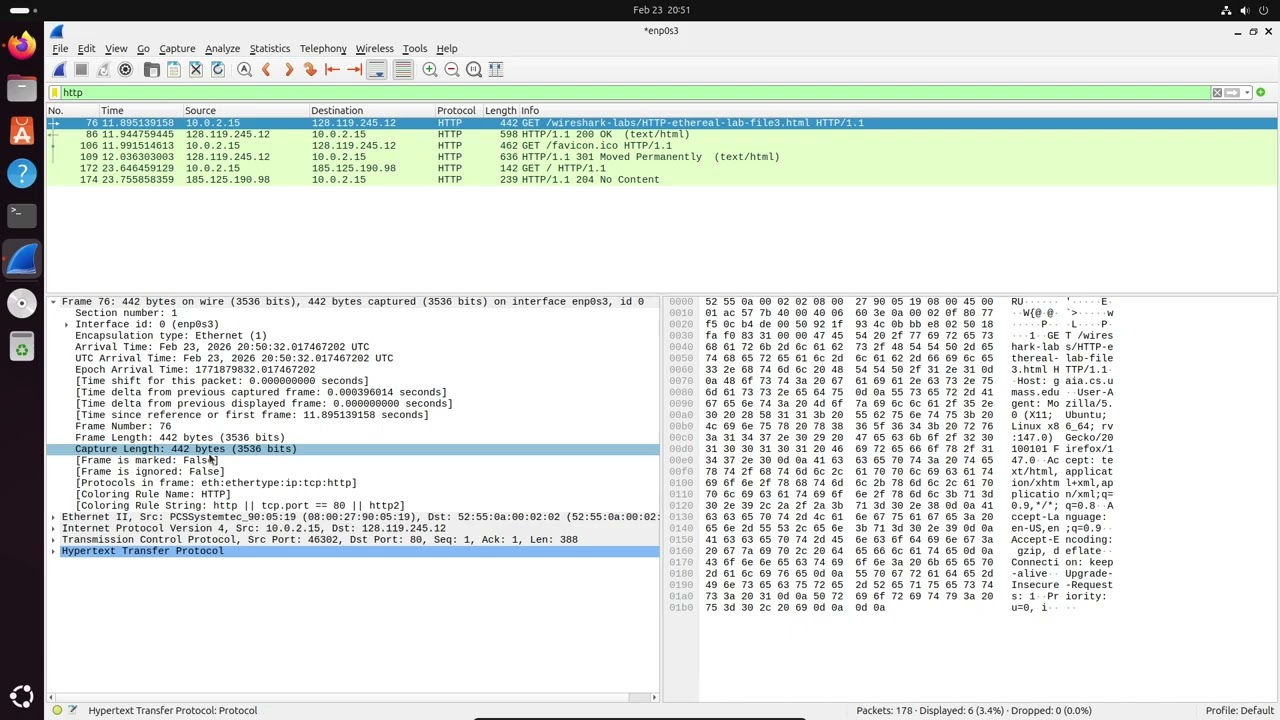 Module 7 - Wireshark Ethernet Lab Demo