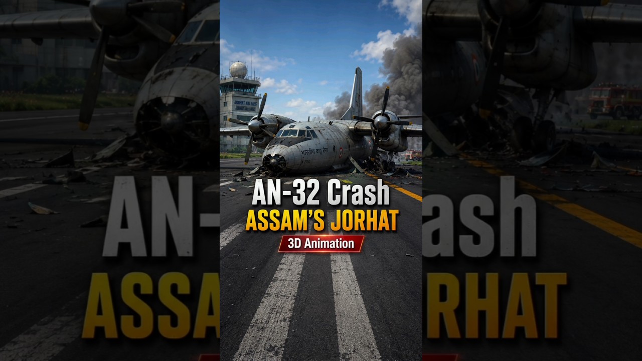 AN-32 Aircraft Crash Explained | Assam Jorhat Air Base | #shorts #news