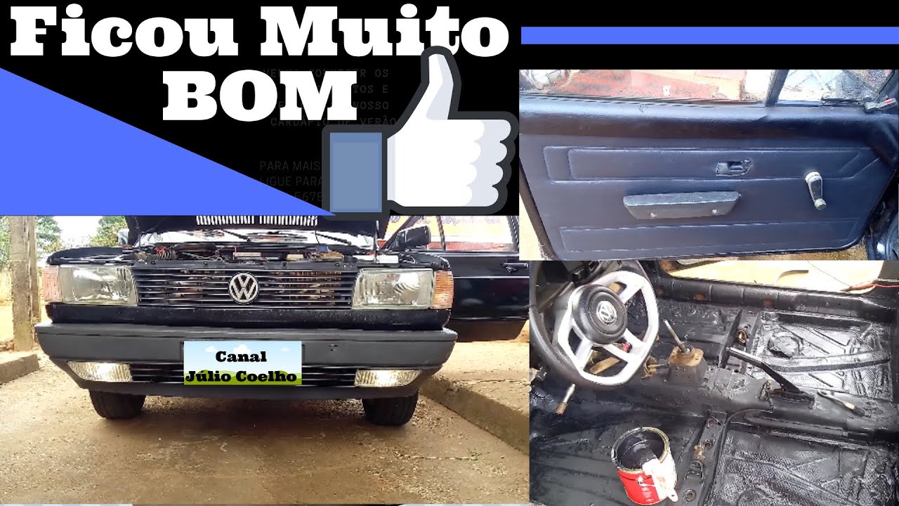 EMBORRACHEI O ASSOALHO DO GOL QUADRADO , COLOQUEI  O  FAROL DE MILHA E OS FORRO DA PORTA