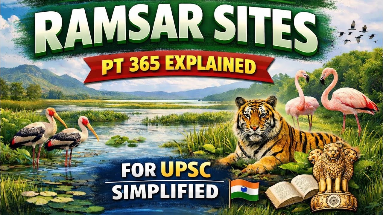 RAMSAR SITES | RAMSAR CONVENTION | COP 15 | SIMPLIFIED   #upsc #ramsarsitesinindia #upscenvironment 