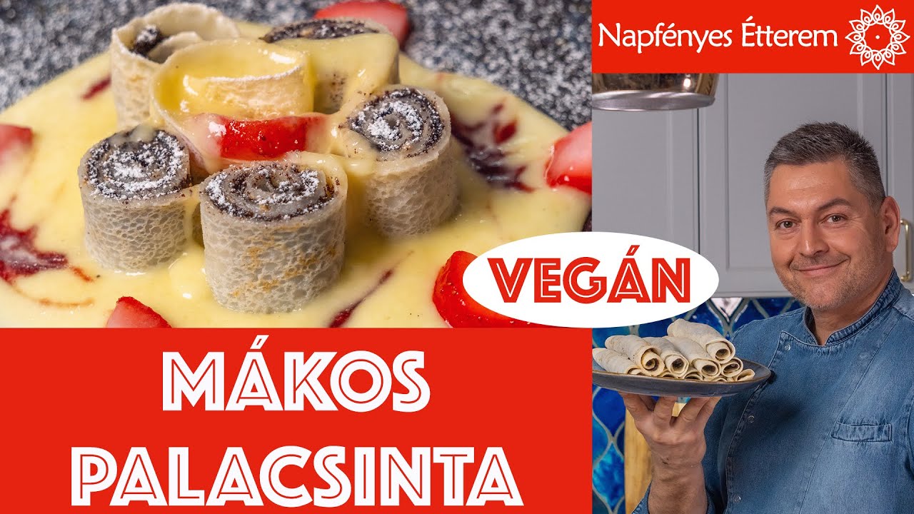 Mákos palacsinta vaniliaszósszal-isteni vegán desszert!