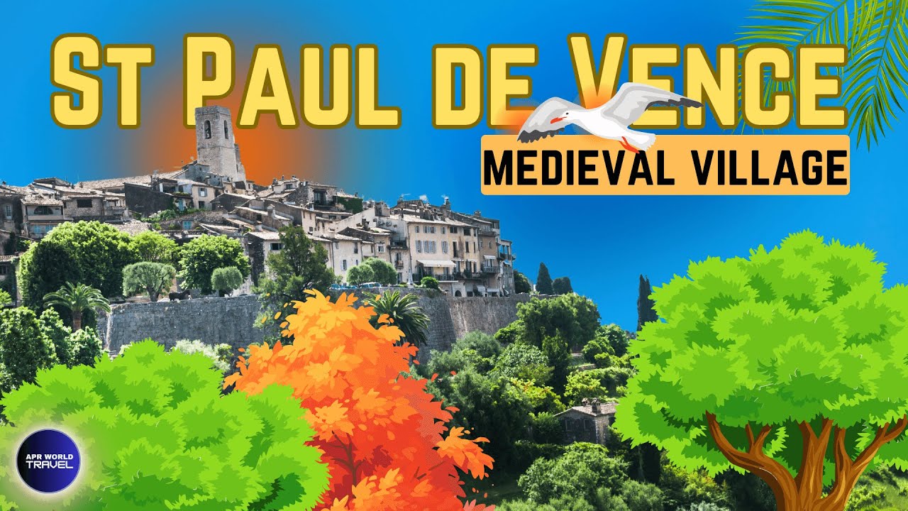 France Walking Tour | Saint Paul de Vence | Medieval Village Walking Tour 4K | French Riviera
