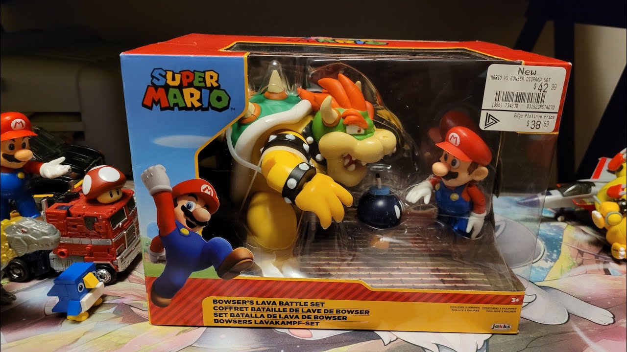 Opening a Super Mario Bowser's Lava Battle Figure Set!!