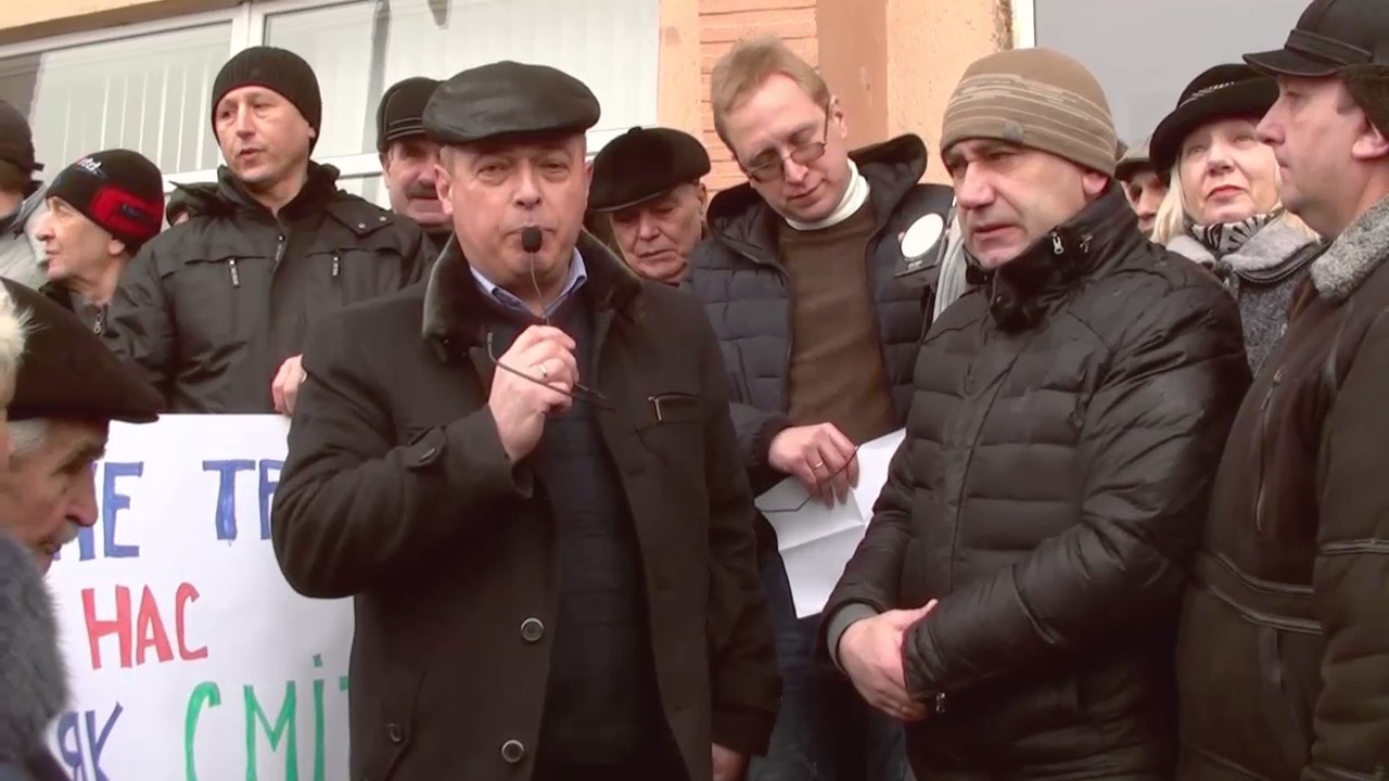 5 02 2017, Новий Розділ - громада протестує проти завозу сміття зі Львова
