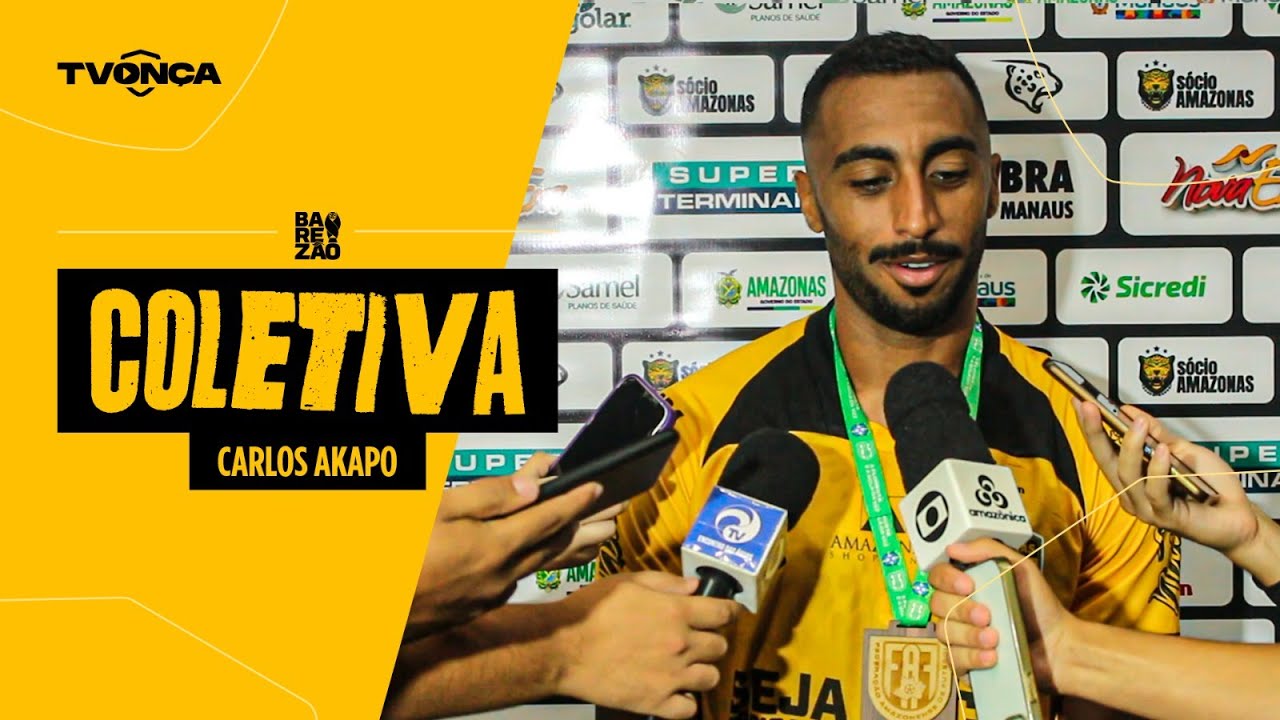 Entrevista coletiva lateral-direito Carlos Akapo (p&oacute;s-jogo Amazonas x Manaus)