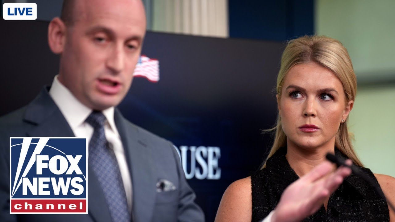 Karoline Leavitt holds press briefing with Stephen Miller