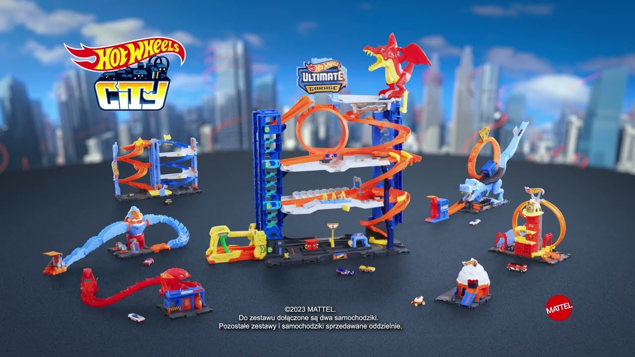 Hot Wheels City Mega Garaż Atak Smoka | AD