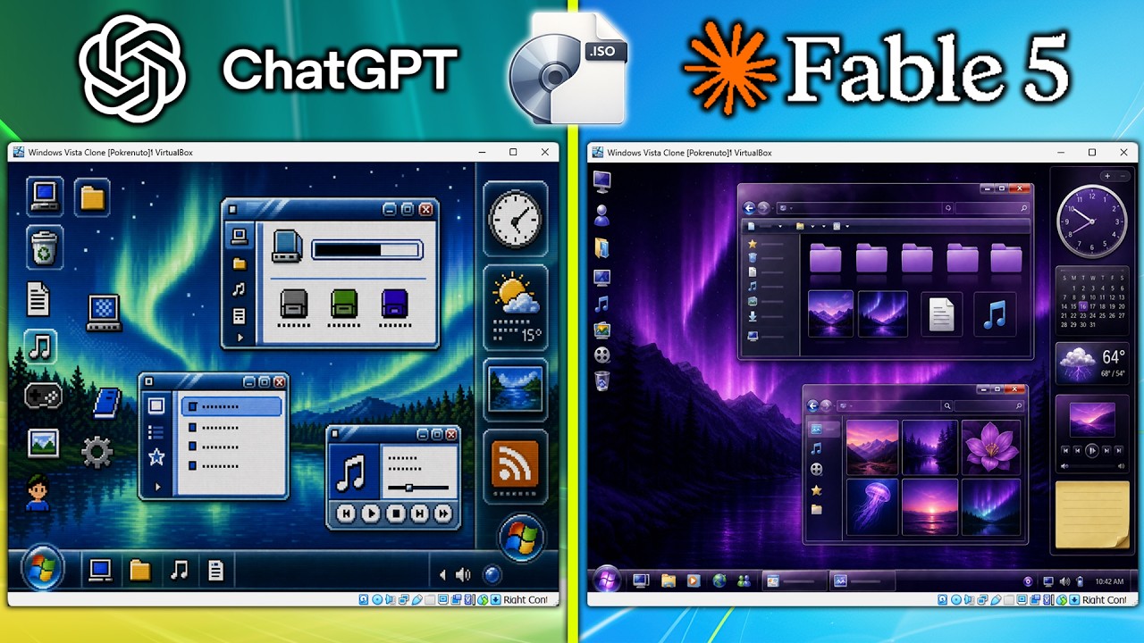 ChatGPT 5.6 Soul против Claude Fable 5: воссоздаем Windows Vista