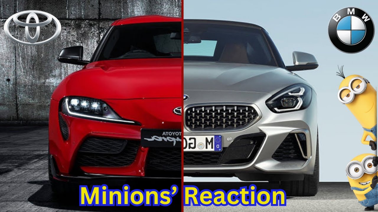 Minions reaction on Gt86 vs. M2 #bmw #toyota #gt86 funny...