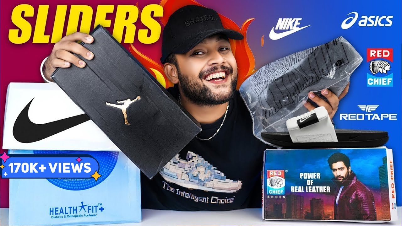5 Best Nike SLIDERS/FLIP FLOP for Men 🔥 Amazon Slider Haul Review2023 | Red Tape, Asics | ONE CHANCE