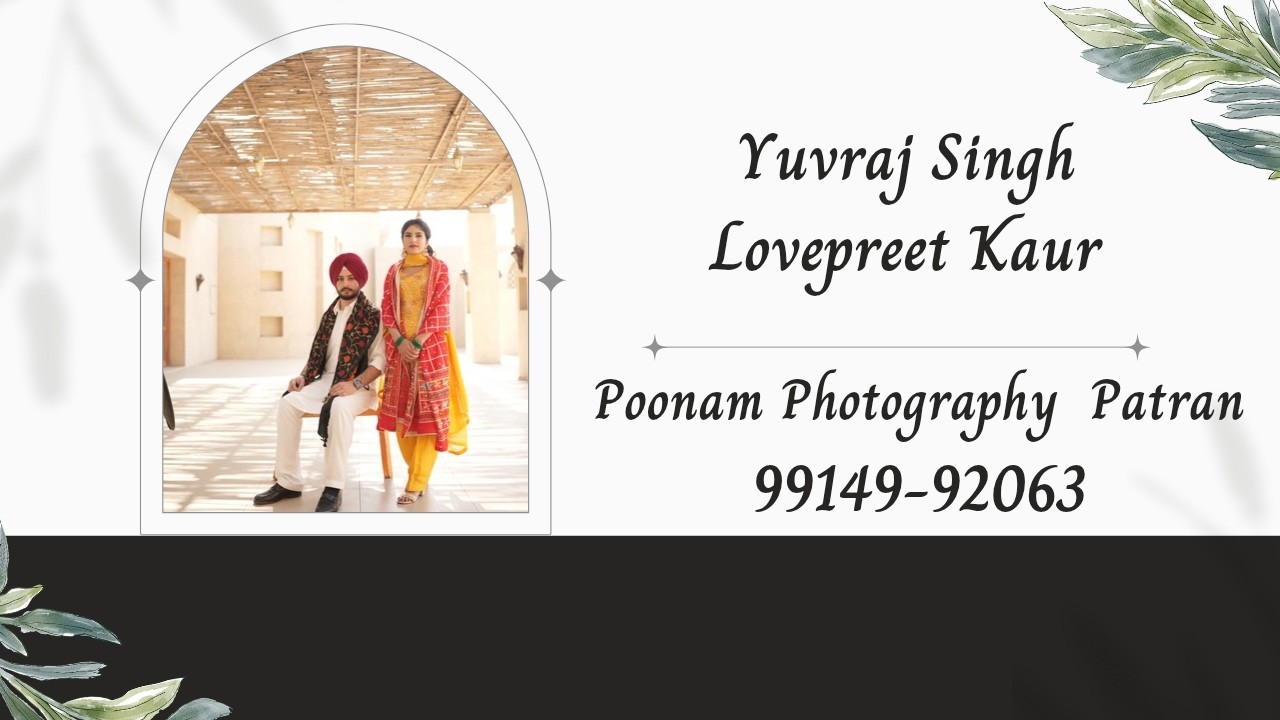 Live 🔴 Wedding Ceremony ‼️ Yuvraj Singh ❤️ Lovepreet Kaur By Poonam Photography Patran ☎️ 9914992063