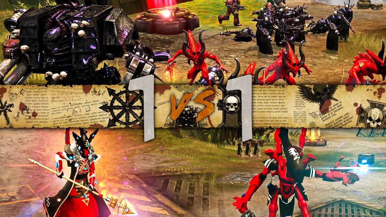 Warhammer 40k: Dawn of War 2 - 1v1 | ManOfFaith - Farseer [vs] Pax - Chaos Lord