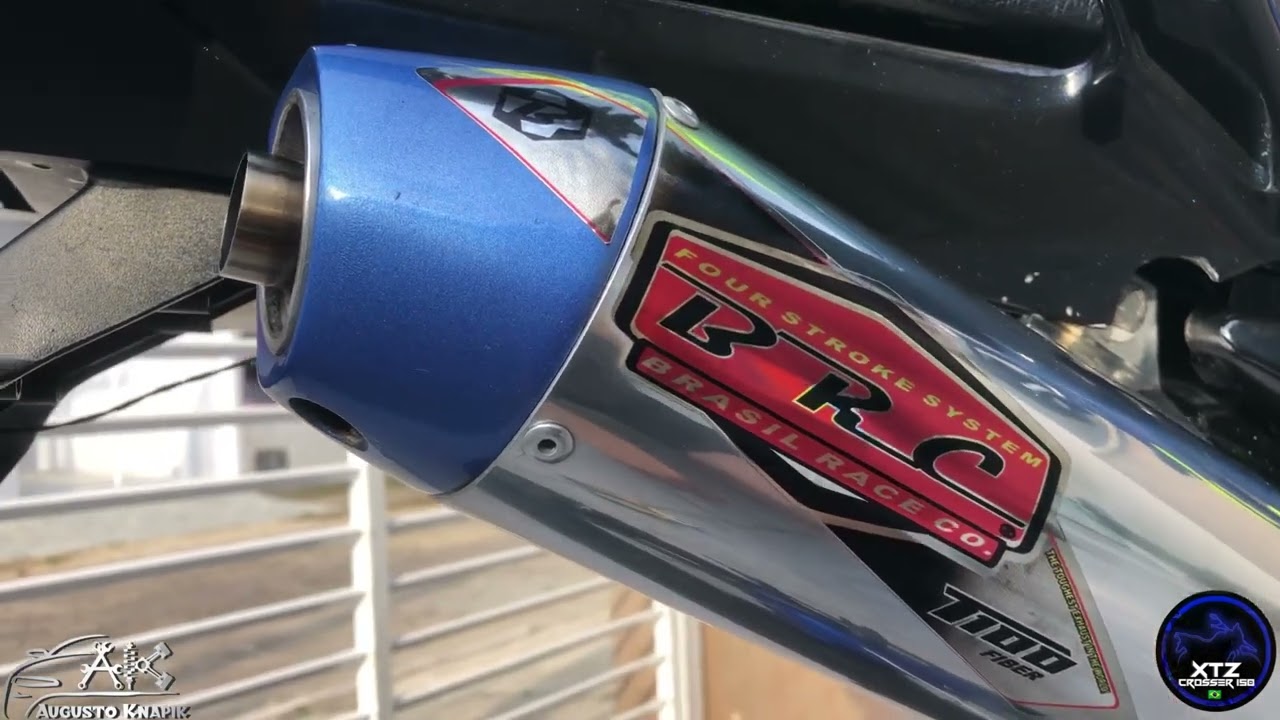 Escapamento BRC T100 Fiber na Xtz Crosser 150