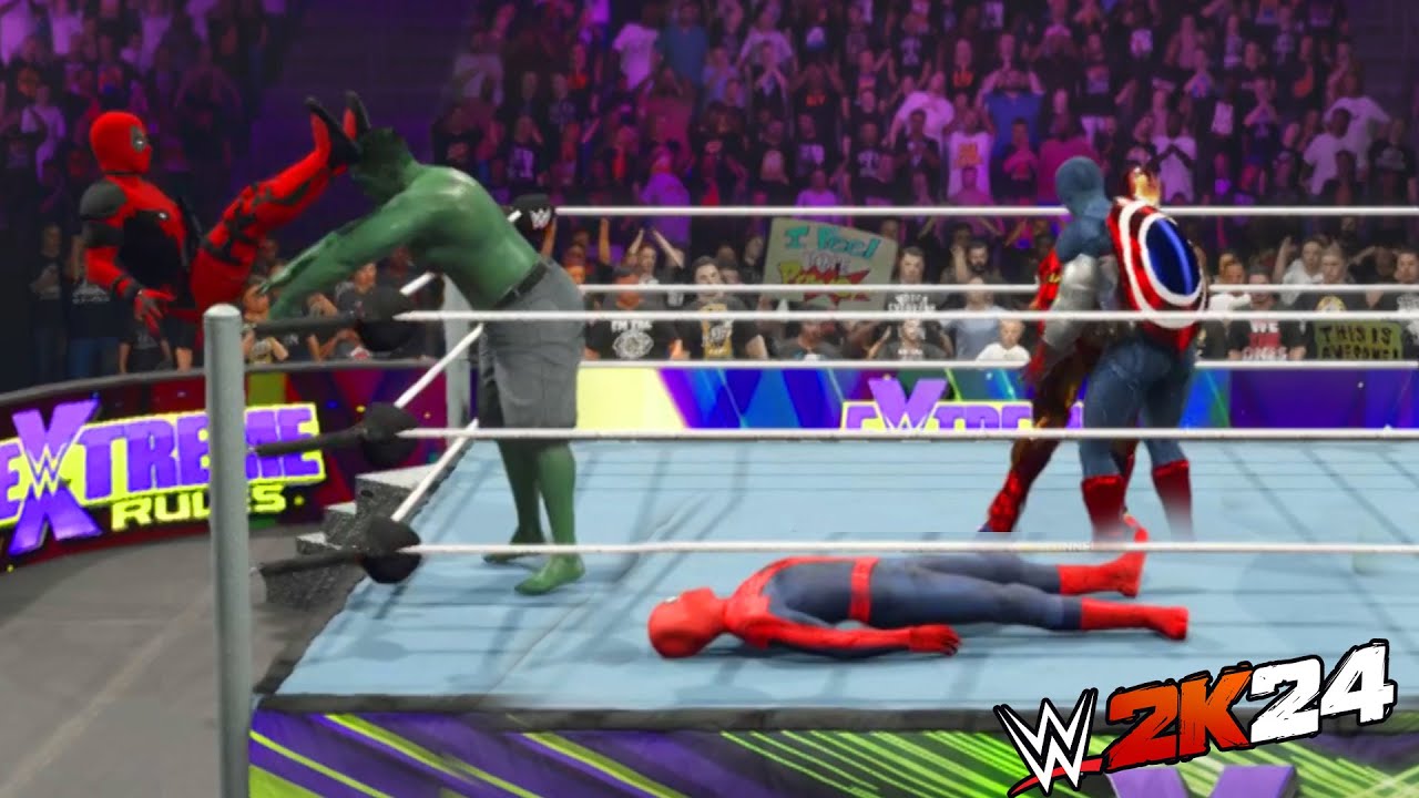 Все Мстители в матче «Королевская битва» — WWE 2K24