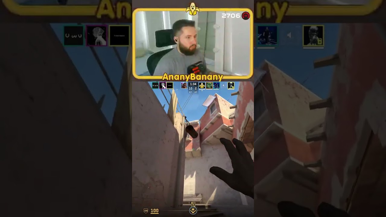 twitch: AnanyBanany | Triple kill in pistol round | Тройное убийство на пистолетном раунде