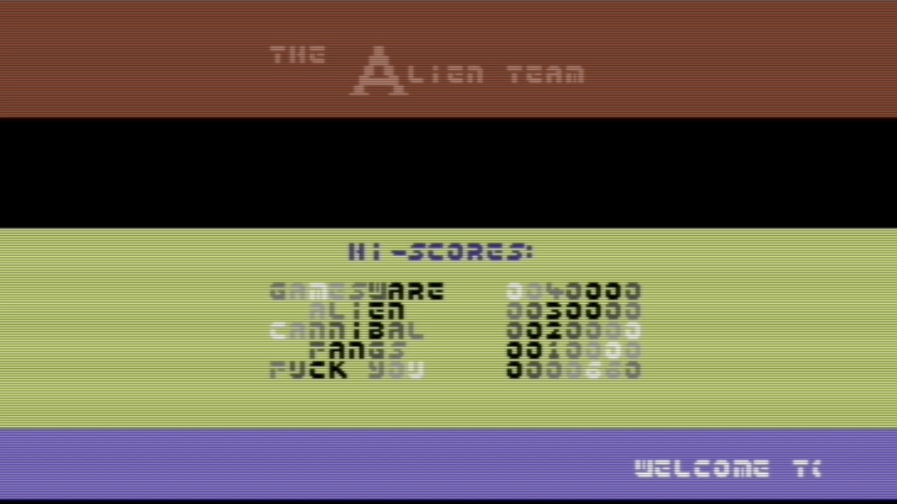 C64 Game: The Alien Team