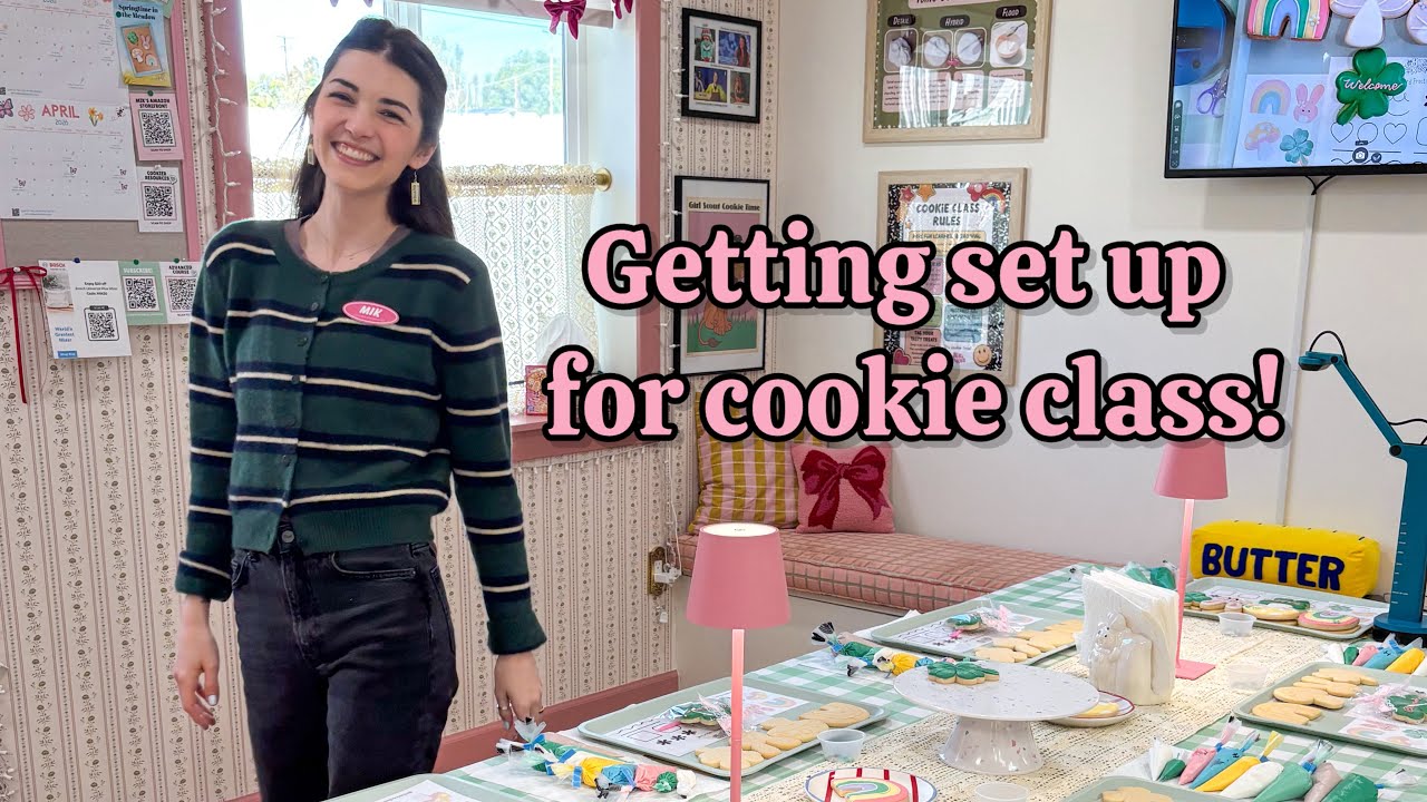 Getting prepped to teach a cookie decorating class