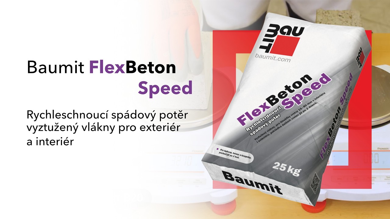 Baumit FlexBeton Speed - rychletuhnoucí spádový potěr
