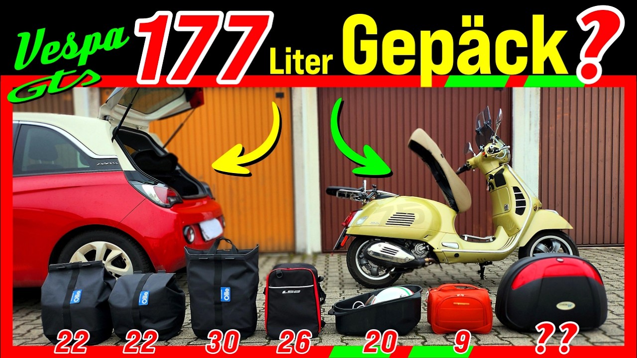 Vespa GTS 300 vs Opel Adam - wer packt mehr?
