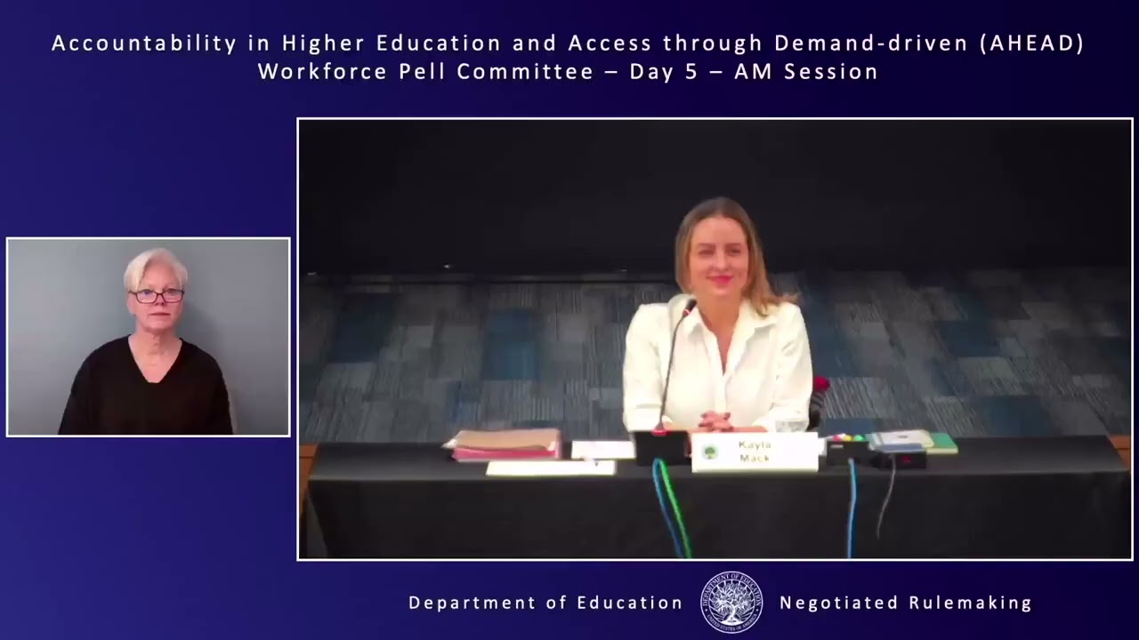 Accountability in Higher Ed and Access through Demand-driven Workforce Pell, Session 2, 01/09/26 AM