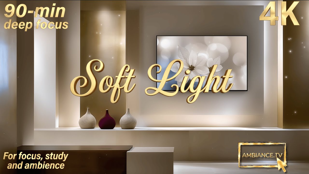 Deep Focus Lofi Beats | Soft Light • 90 Minutes of Study & Calm | AmbianceTVStudios