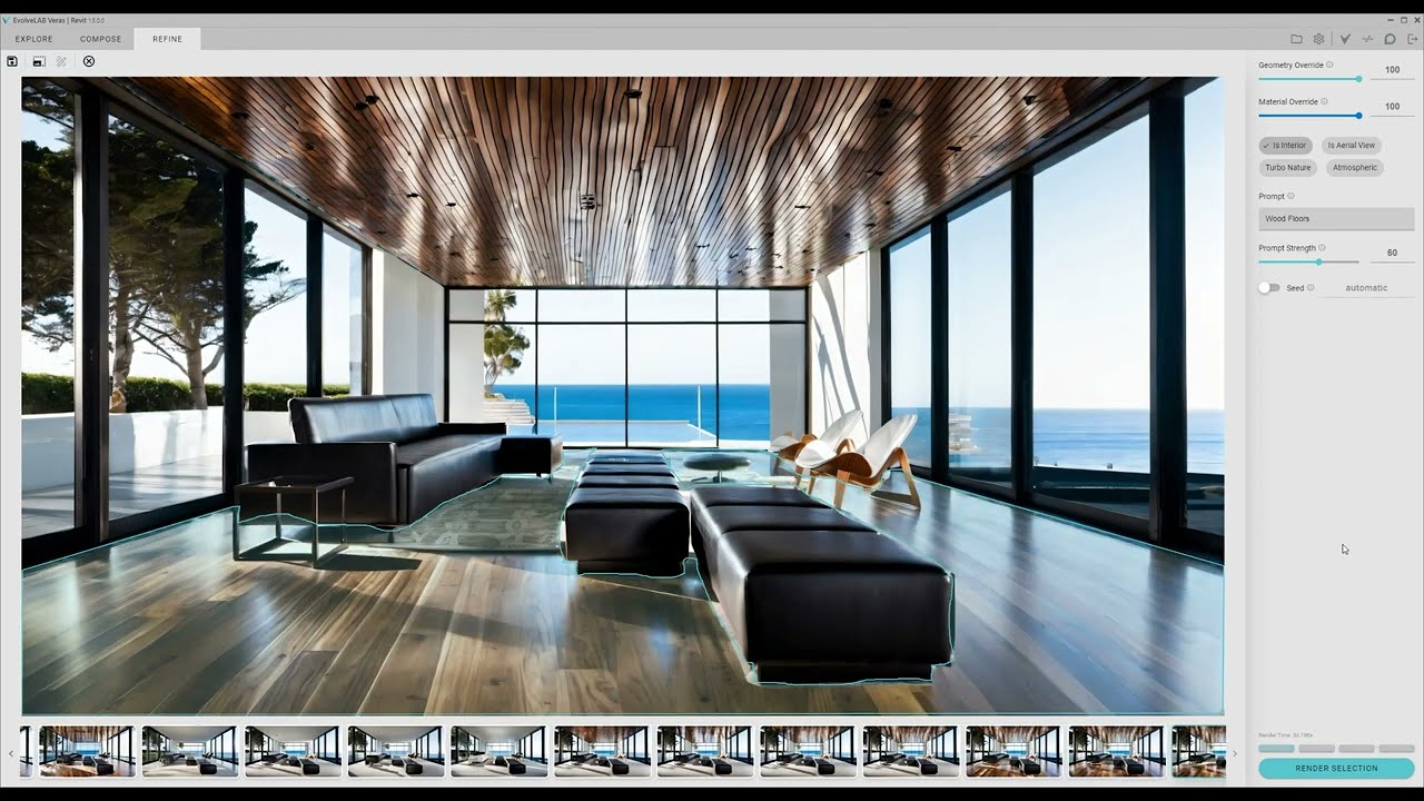 Veras AI Render Selection For Interior Design
